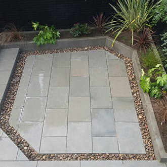sawn smooth sandstone paving