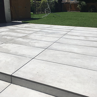 Porcelain patio design