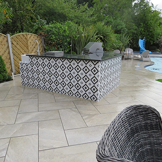 sawn honed mint sandstone for patios in essex